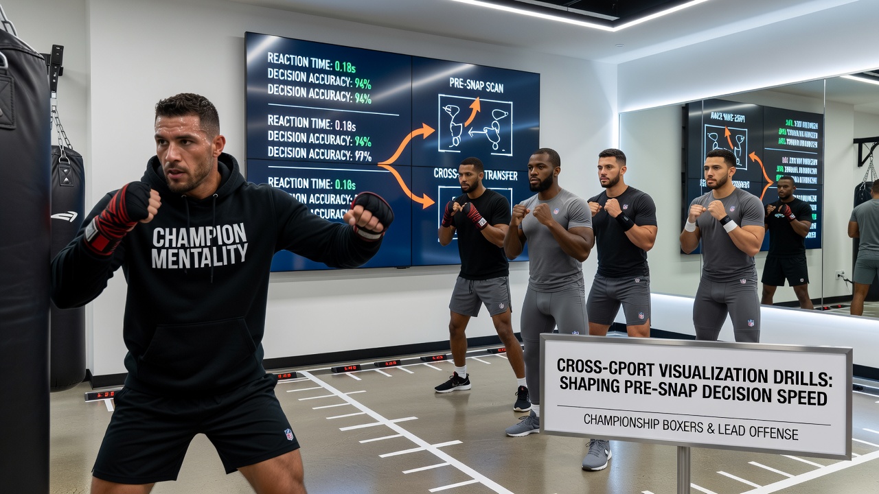 NFL quarterback practicing visualization techniques adapted from boxing methods