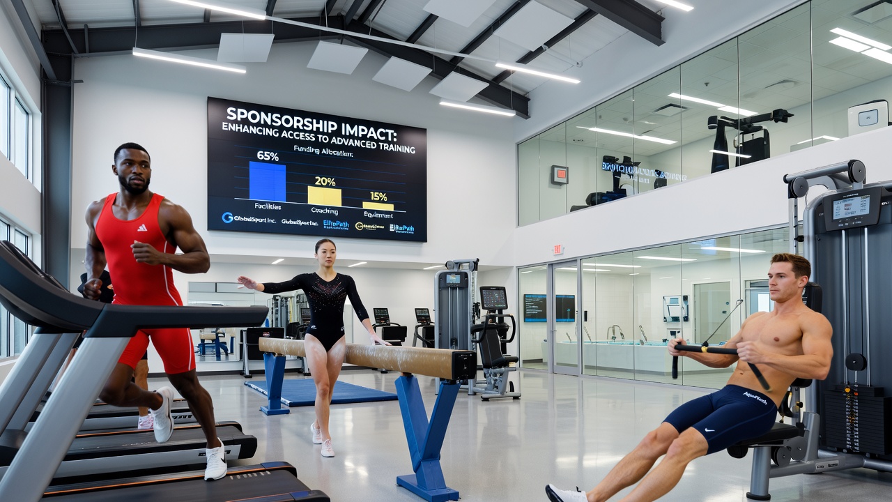 Group of transitioning athletes using motion capture technology in a sponsored indoor facility