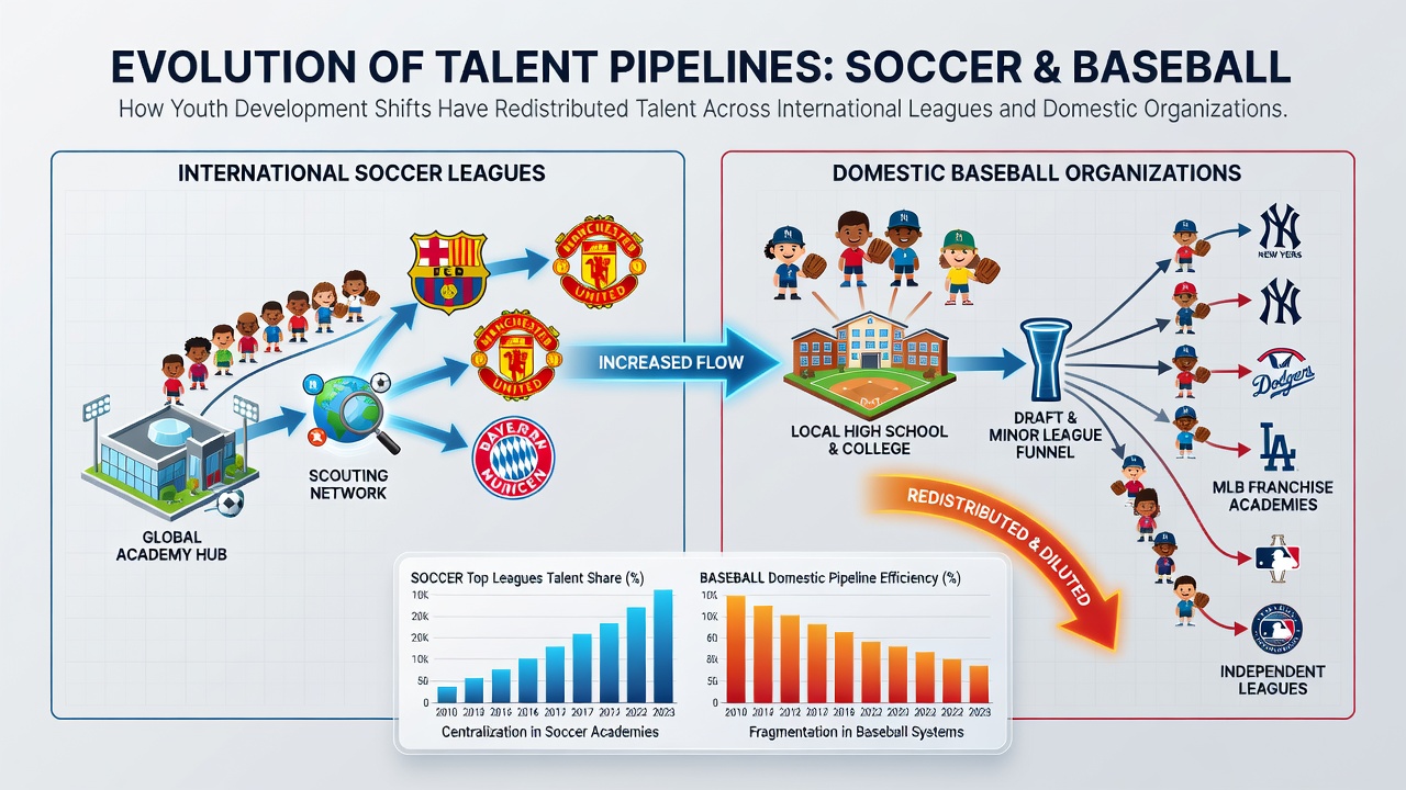 Youth soccer academy training session with young players developing skills on a European pitch