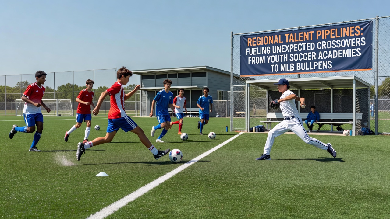 MLB bullpen session featuring a pitcher with prior youth soccer experience executing a delivery