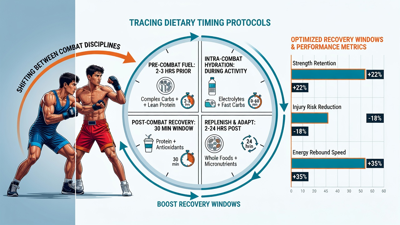 Nutrition timing charts and recovery meal setups for multi-sport athletes