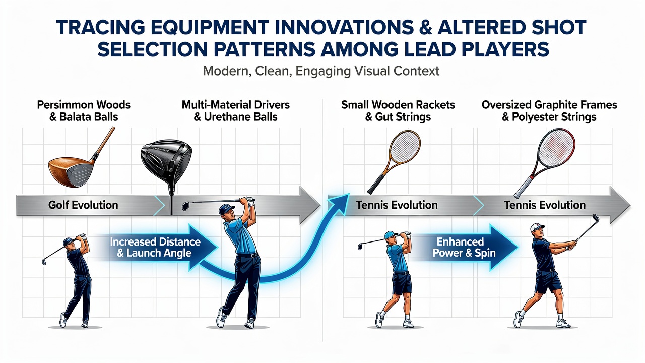 Biomechanical analysis overlay showing tennis racket string tension effects transferred to quarterback grip adjustments and pitcher release point variations